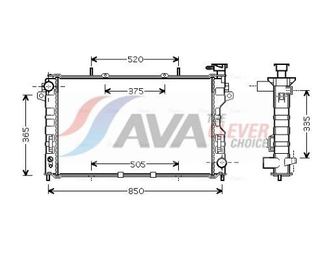 Radiator, engine cooling CR2077 Ava Quality Cooling