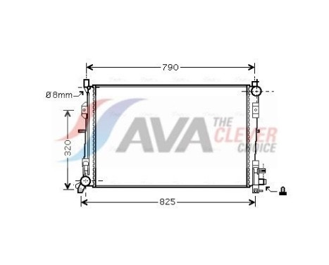 Radiator, engine cooling CR2092 Ava Quality Cooling