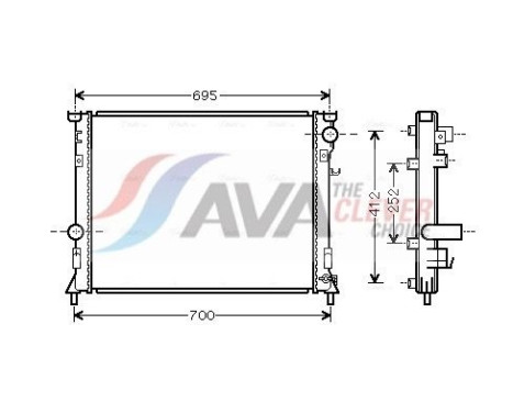 Radiator, engine cooling CR2097 Ava Quality Cooling