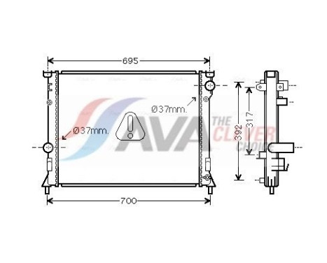 Radiator, engine cooling CR2116 Ava Quality Cooling