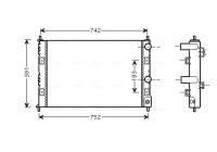 Radiator, engine cooling CRA2076 Ava Quality Cooling