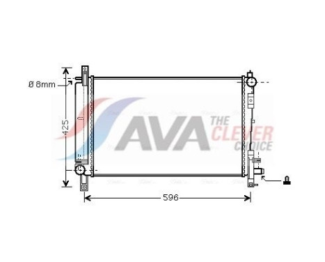 Radiator, engine cooling CRA2080 Ava Quality Cooling