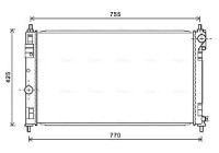 Radiator, engine cooling CRA2121 Ava Quality Cooling