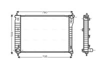 Radiator, engine cooling CT2034 Ava Quality Cooling