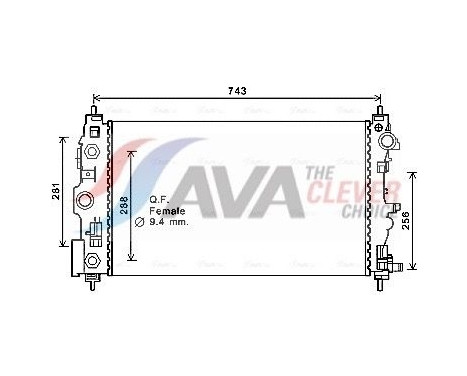 Radiator, engine cooling CT2046 Ava Quality Cooling