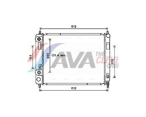 Radiator, engine cooling CT2053 Ava Quality Cooling