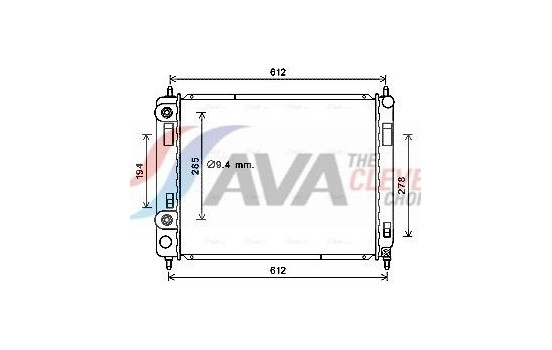 Radiator, engine cooling CT2053 Ava Quality Cooling