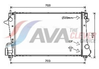 Radiator, engine cooling CT2060 Ava Quality Cooling