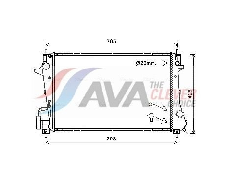 Radiator, engine cooling CT2060 Ava Quality Cooling