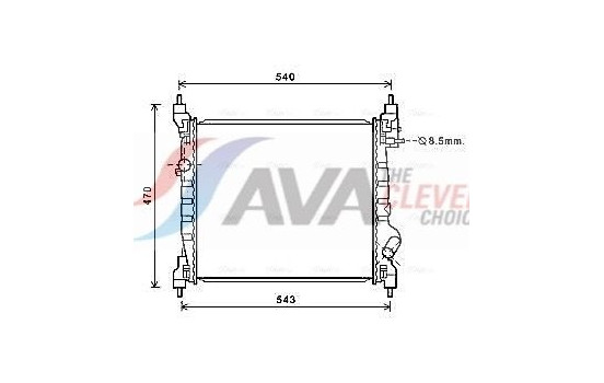 Radiator, engine cooling CT2070 Ava Quality Cooling