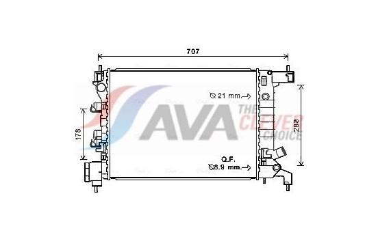 Radiator, engine cooling CTA2047 Ava Quality Cooling
