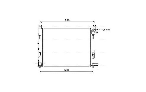 Radiator, engine cooling DAA2007 Ava Quality Cooling