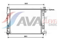 Radiator, engine cooling DAA2008 Ava Quality Cooling