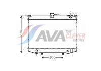 Radiator, engine cooling DN2041 Ava Quality Cooling
