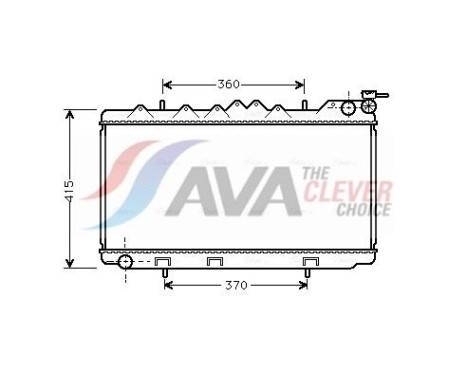 Radiator, engine cooling DN2094 Ava Quality Cooling