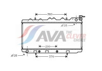 Radiator, engine cooling DN2117 Ava Quality Cooling