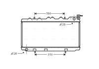 Radiator, engine cooling DN2118 Ava Quality Cooling