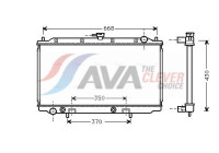 Radiator, engine cooling DN2196 Ava Quality Cooling