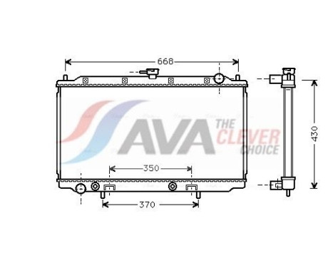 Radiator, engine cooling DN2196 Ava Quality Cooling