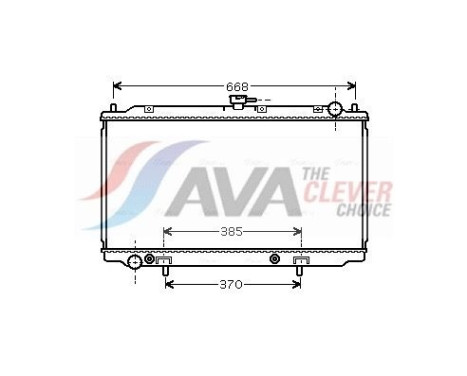 Radiator, engine cooling DN2222 Ava Quality Cooling