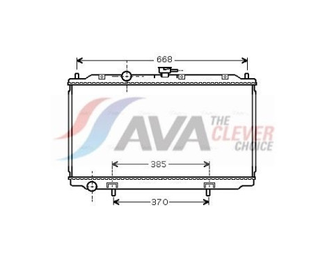 Radiator, engine cooling DN2224 Ava Quality Cooling