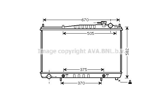 Radiator, engine cooling DN2232 Ava Quality Cooling