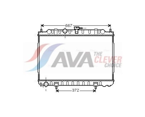 Radiator, engine cooling DN2238 Ava Quality Cooling