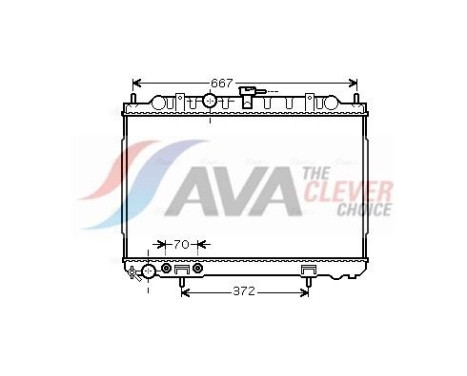 Radiator, engine cooling DN2239 Ava Quality Cooling