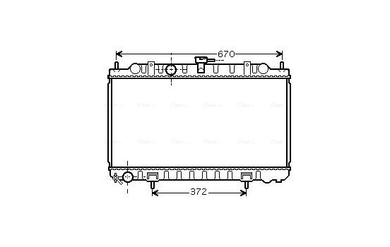 Radiator, engine cooling DN2245 Ava Quality Cooling