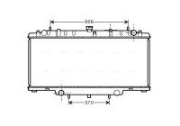 Radiator, engine cooling DN2246 Ava Quality Cooling