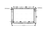 Radiator, engine cooling DN2260 Ava Quality Cooling