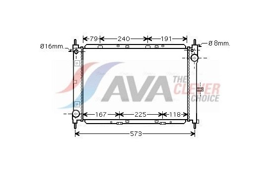 Radiator, engine cooling DN2260 Ava Quality Cooling