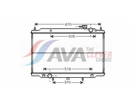 Radiator, engine cooling DN2266 Ava Quality Cooling