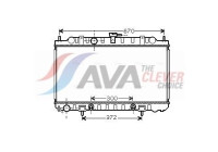 Radiator, engine cooling DN2289 Ava Quality Cooling