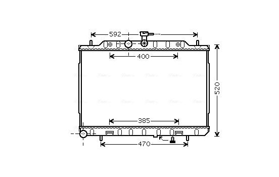 Radiator, engine cooling DN2293 Ava Quality Cooling