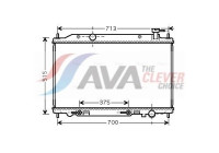 Radiator, engine cooling DN2295 Ava Quality Cooling