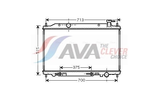 Radiator, engine cooling DN2295 Ava Quality Cooling