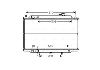 Radiator, engine cooling DN2302 Ava Quality Cooling