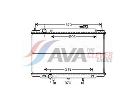 Radiator, engine cooling DN2302 Ava Quality Cooling