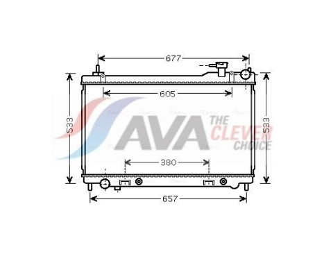Radiator, engine cooling DN2304 Ava Quality Cooling