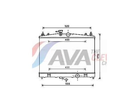 Radiator, engine cooling DN2338 Ava Quality Cooling