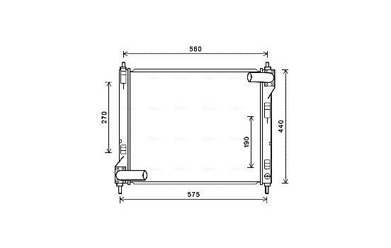 Radiator, engine cooling DN2354 Ava Quality Cooling