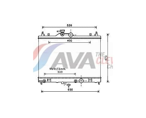 Radiator, engine cooling DN2375 Ava Quality Cooling