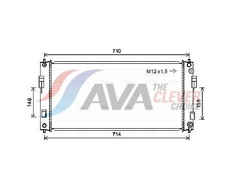 Radiator, engine cooling DN2391 Ava Quality Cooling