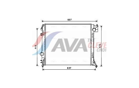 Radiator, engine cooling DN2424 Ava Quality Cooling