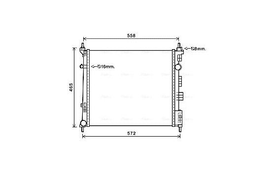 Radiator, engine cooling DN2425 Ava Quality Cooling