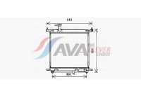 Radiator, engine cooling DN2435 Ava Quality Cooling