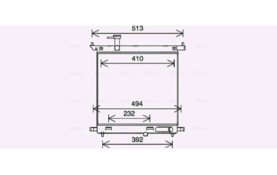 Radiator, engine cooling DN2441 Ava Quality Cooling