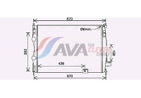 Radiator, engine cooling DN2445 Ava Quality Cooling