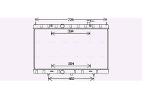 Radiator, engine cooling DN2453 Ava Quality Cooling